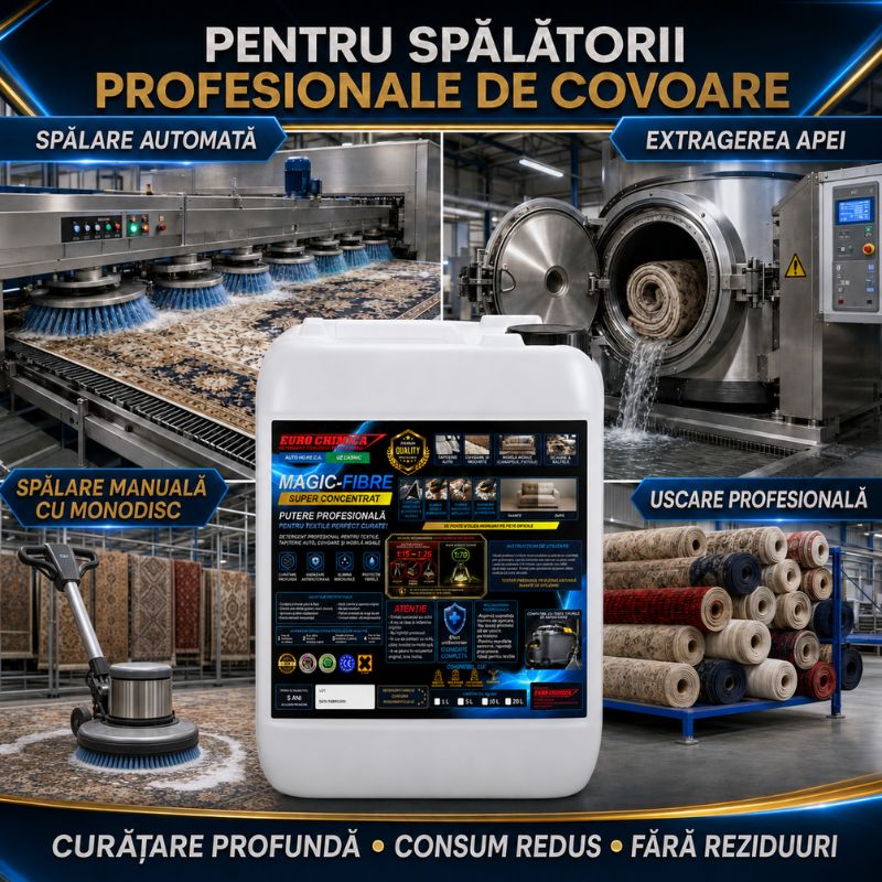 Detergent profesional pentru tapițerie auto, covoare și mobilă moale. Elimină pete, mirosuri și bacterii. Ideal pentru detailing și curățare textile.